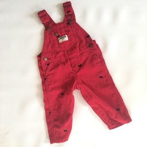 Oshkosh Overalls corduroy Scottie Dog Pattern